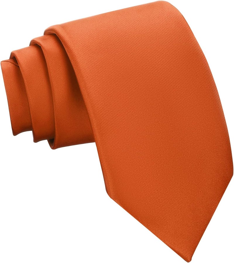 Murong Men's Ties Solid Color Pure Polyester Plain Fine Stripes Necktie Ties For Men - Image 1